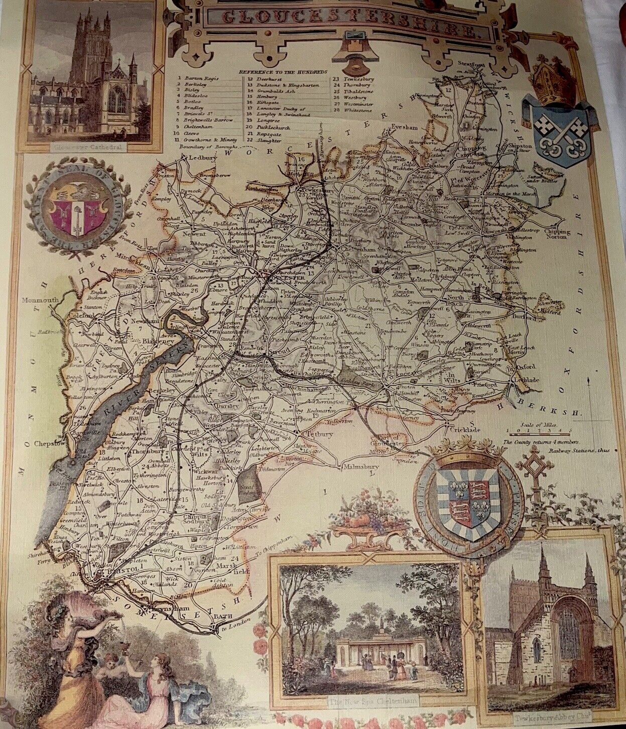 VTG Reprint of Gloucestershire Map-Wrightsons
