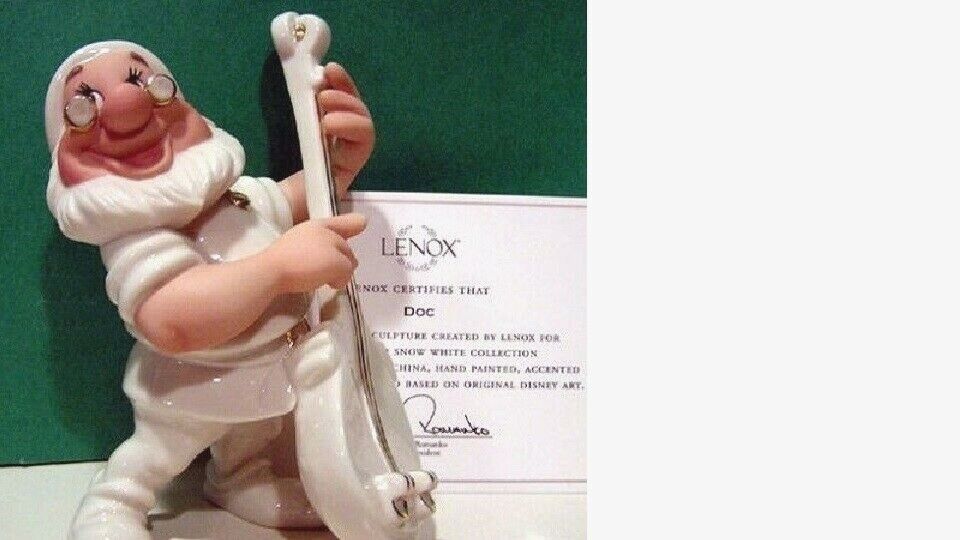 LENOX DOC a SERENADE for SNOW WHITE Disney sculpture -- -- NEW in BOX with COA