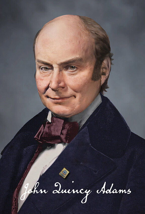 The Real Face of President John Quincy Adams based on Life Mask Postcard