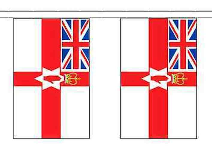 10 20 50 100M Northern Ireland NI Red Hand of Ulster & UJ Canton Flag Bunting