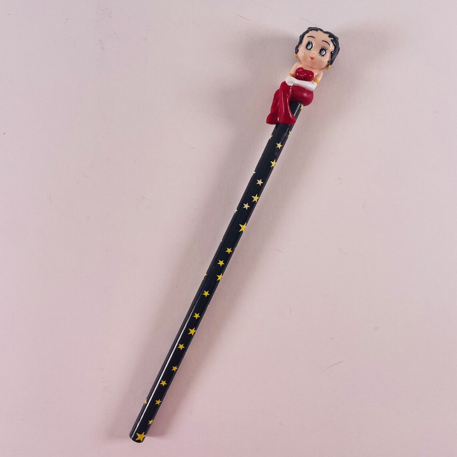 Vintage 1990 Betty Boop Star Pencil w/Red Dress Topper Figurine Never Used