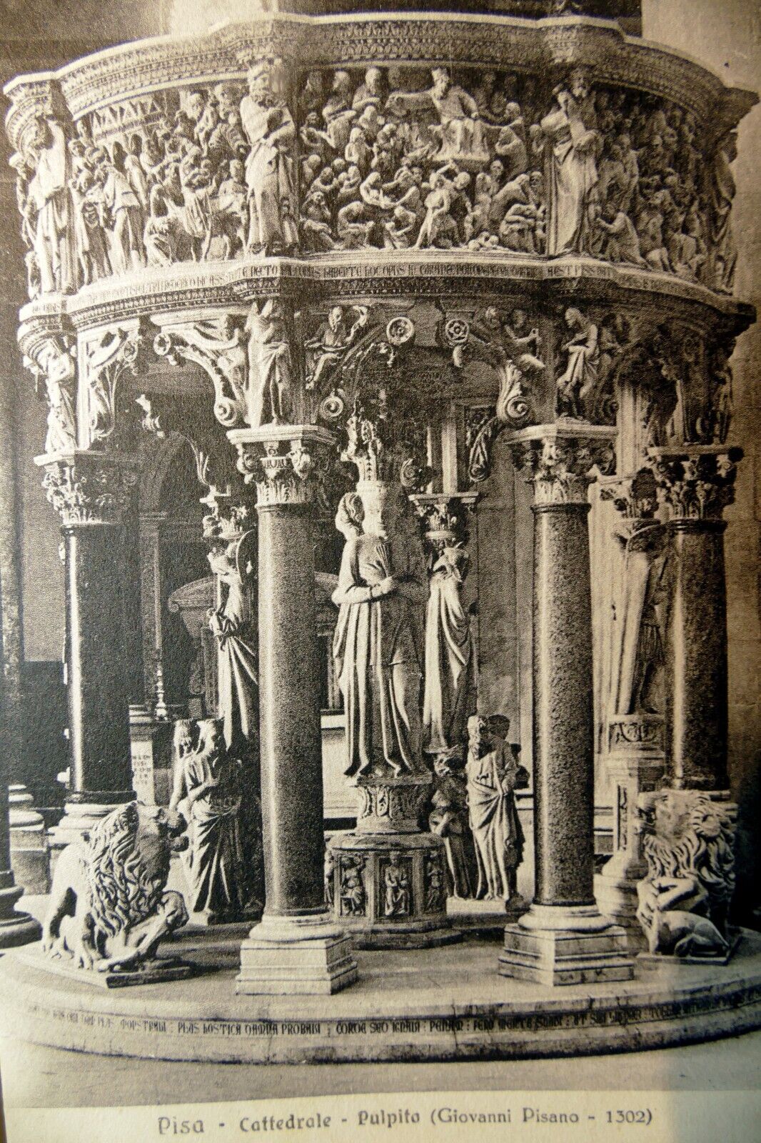 Pulpito Cattedrale Pisa Italy 1910c postcard - unposted