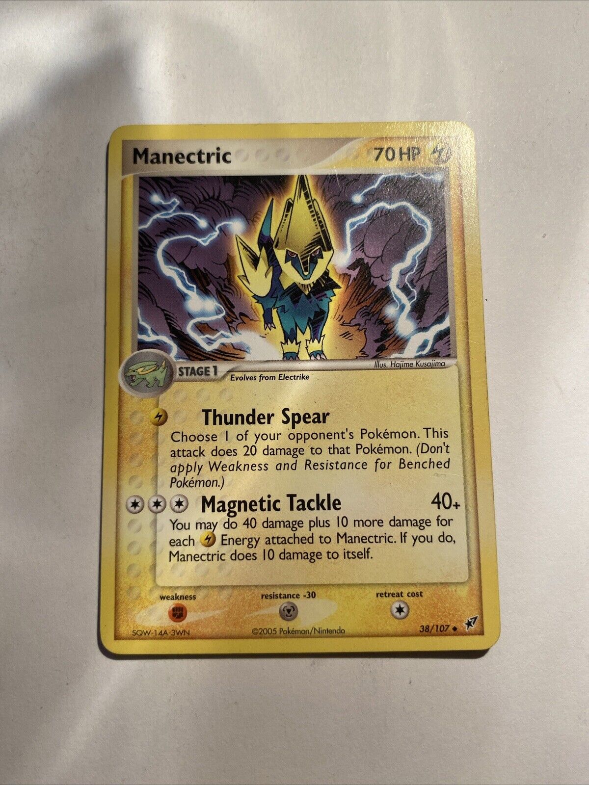 Manectric 38/107 EX Deoxys Pokemon Card