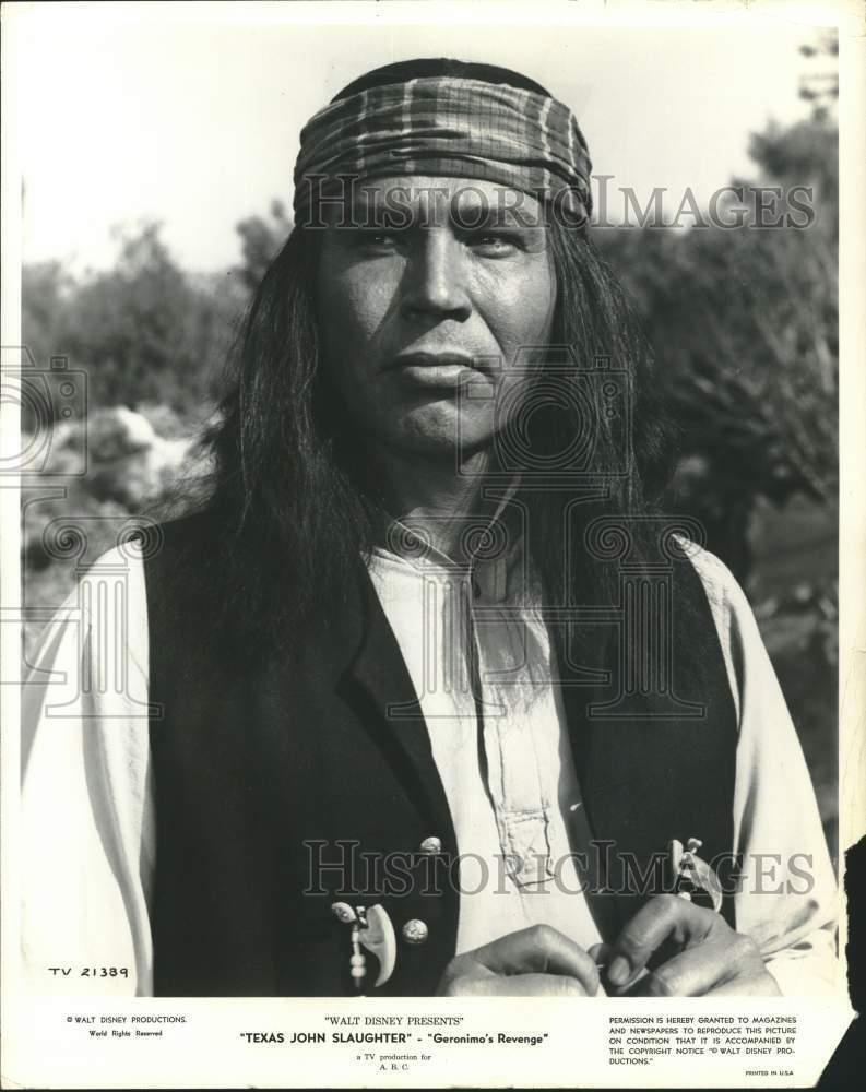 1960 Press Photo Pat Hogan Stars as Geronimo in \