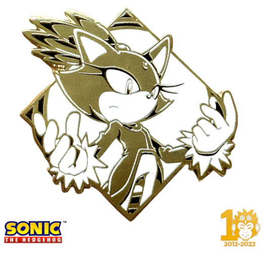 Blaze the Cat Sonic the Hedgehog Enamel Pin ZMS 10th Anniversary