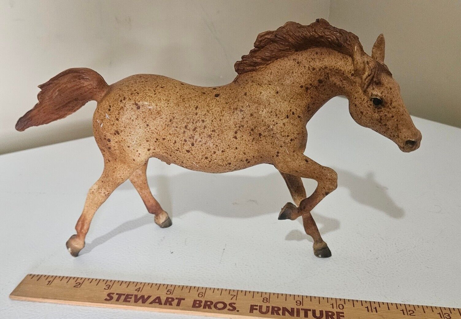 Vintage Breyer Running Stallion Red Roan Model Horse Speckled