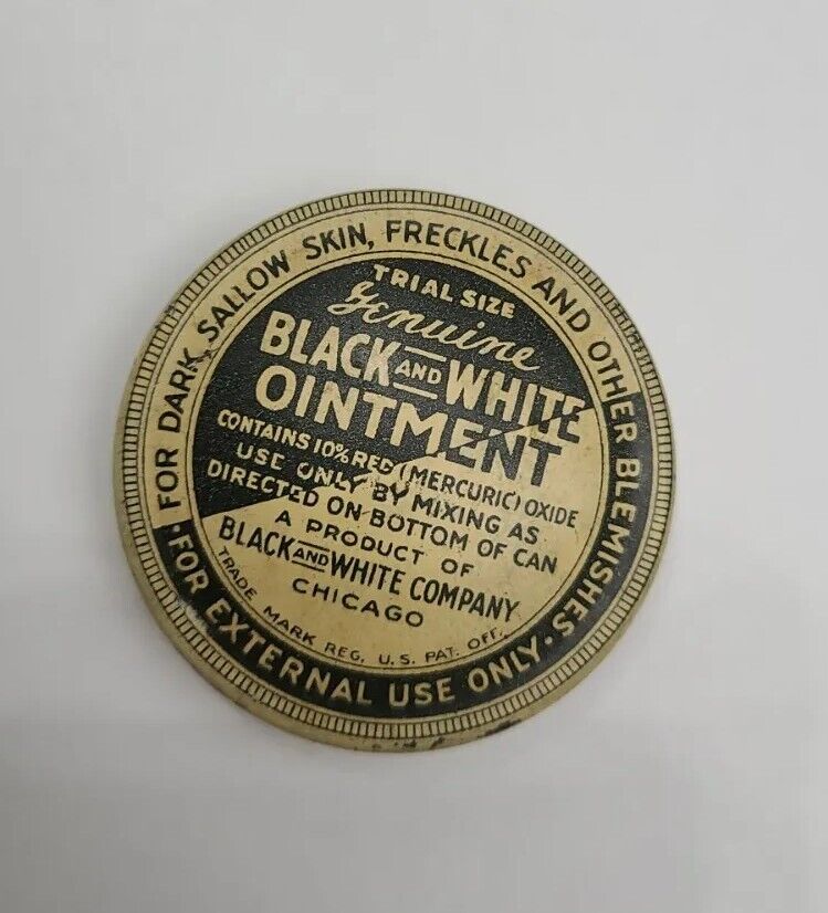 Extremely Rare Original Genuine Black and White Ointment 