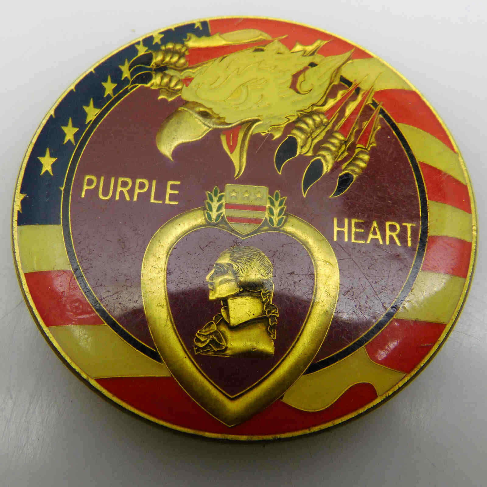 PURPLE HEART TRUE HEROES FOR MILITARY MERIT CHALLENGE COIN