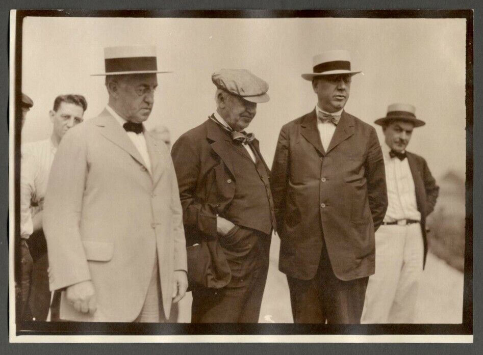 AOP Thomas Edison & President Harding original 1920s 5” x 7” camp photo