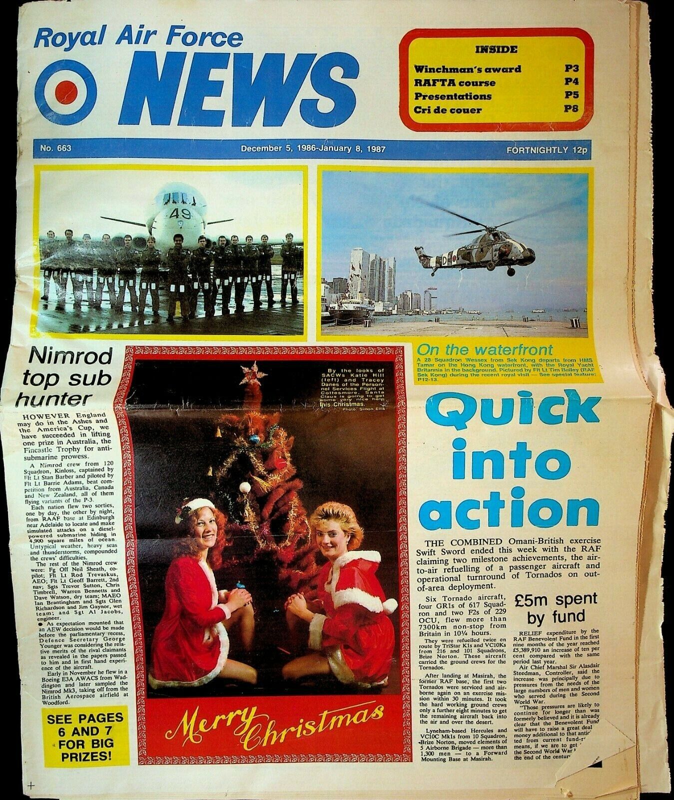 Royal Air Force RAF News December 5 1986 Nimrod Omani-British Exercise