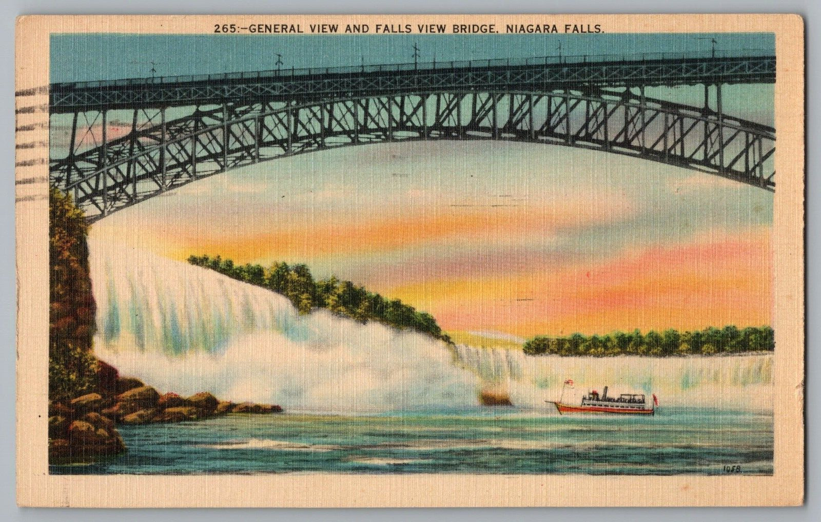 Postcard View Bridge, Niagra Falls