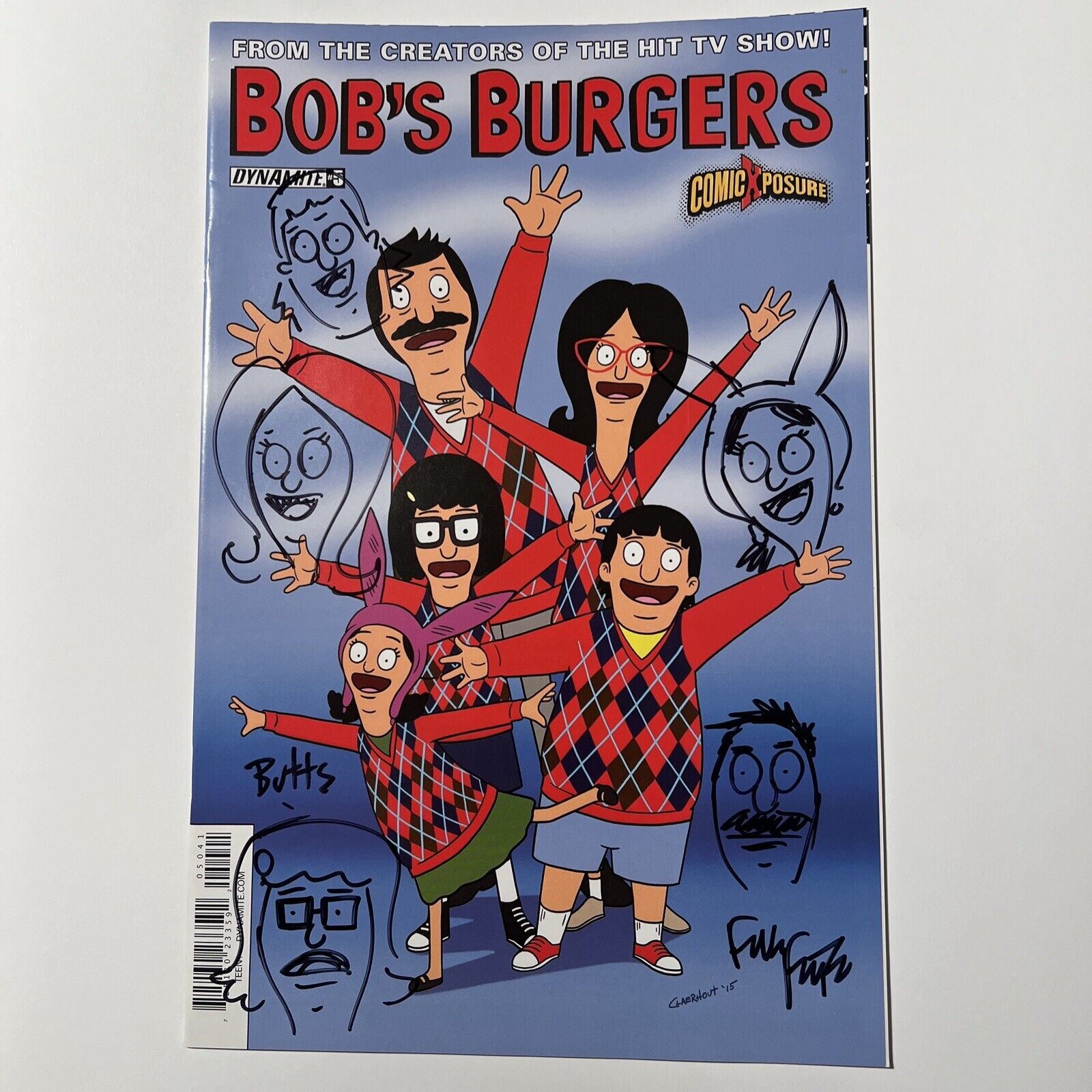 BOB\'S BURGERS #5 VOL 2 RARE Signed Remark ComicXposure VARIANT Ltd TO 500 NM