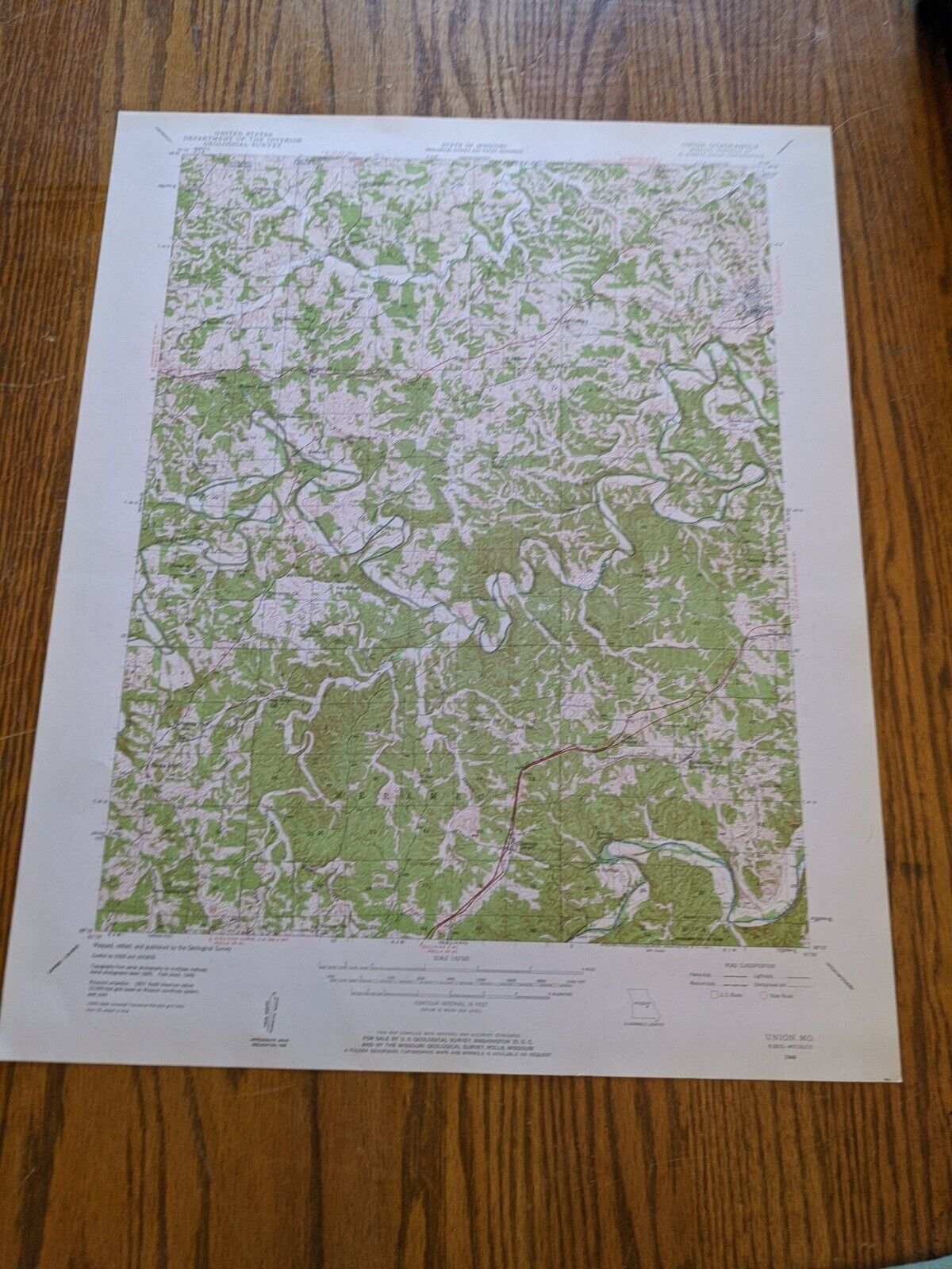 1961 MISSOURI UNION US DEPT INTERIOR GEOLOGICAL SURVEY MAP VTG