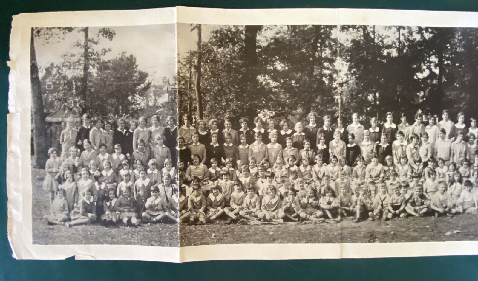 1926 Roland Park Country School for Girls Panoramic Photograph Print Baltmore MD