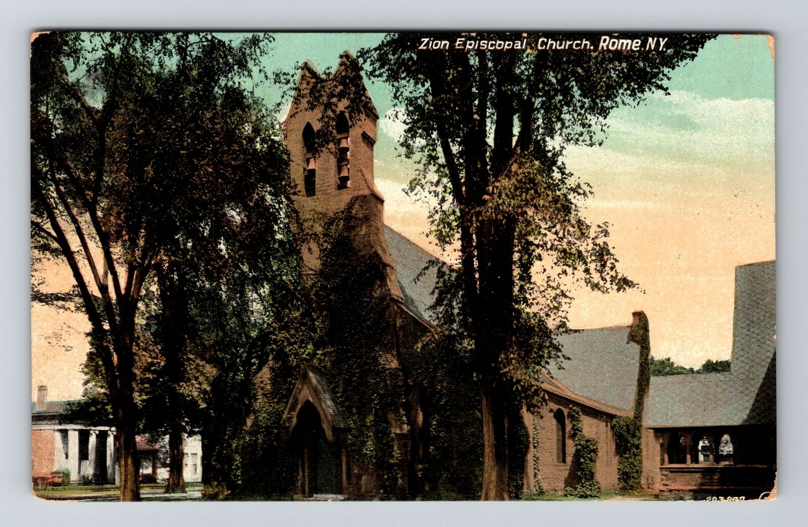 Rome NY-New York, Zion Episcopal Church, Religion Vintage c1908 Postcard