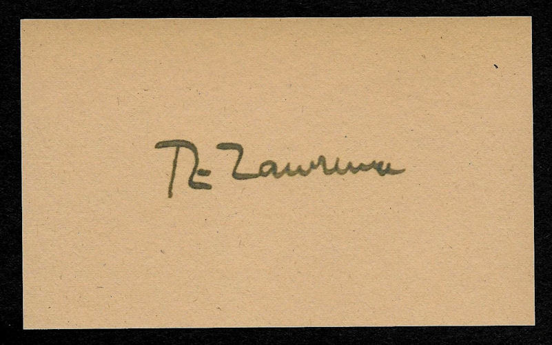 T.E. Lawrence of Arabia Archaelogist Autograph Reprint On Old 3X5 Card 