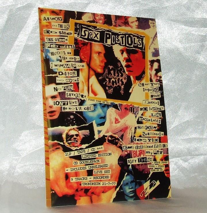 Sex Pistols Track Listing Official Postcard Punk