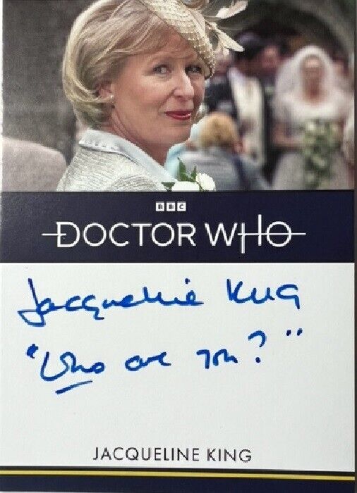 Jacqueline King Inscription Autograph Card from Doctor Who Series 1 - 4