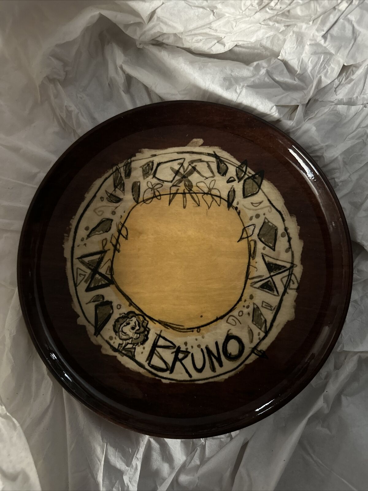 Disney Parks Collectible Bruno Wooden Plate 10” Encanto NEW In Box.