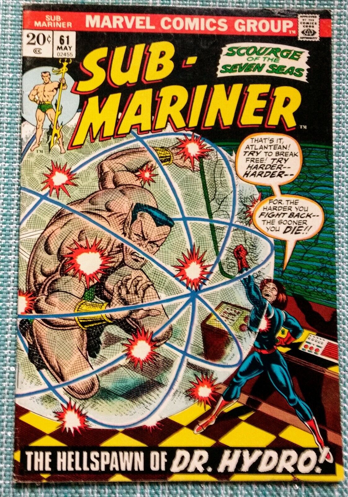 Sub-Mariner #61 (May 1973, Marvel)🗝️ Very Good 4.0 Everett\'s last published art