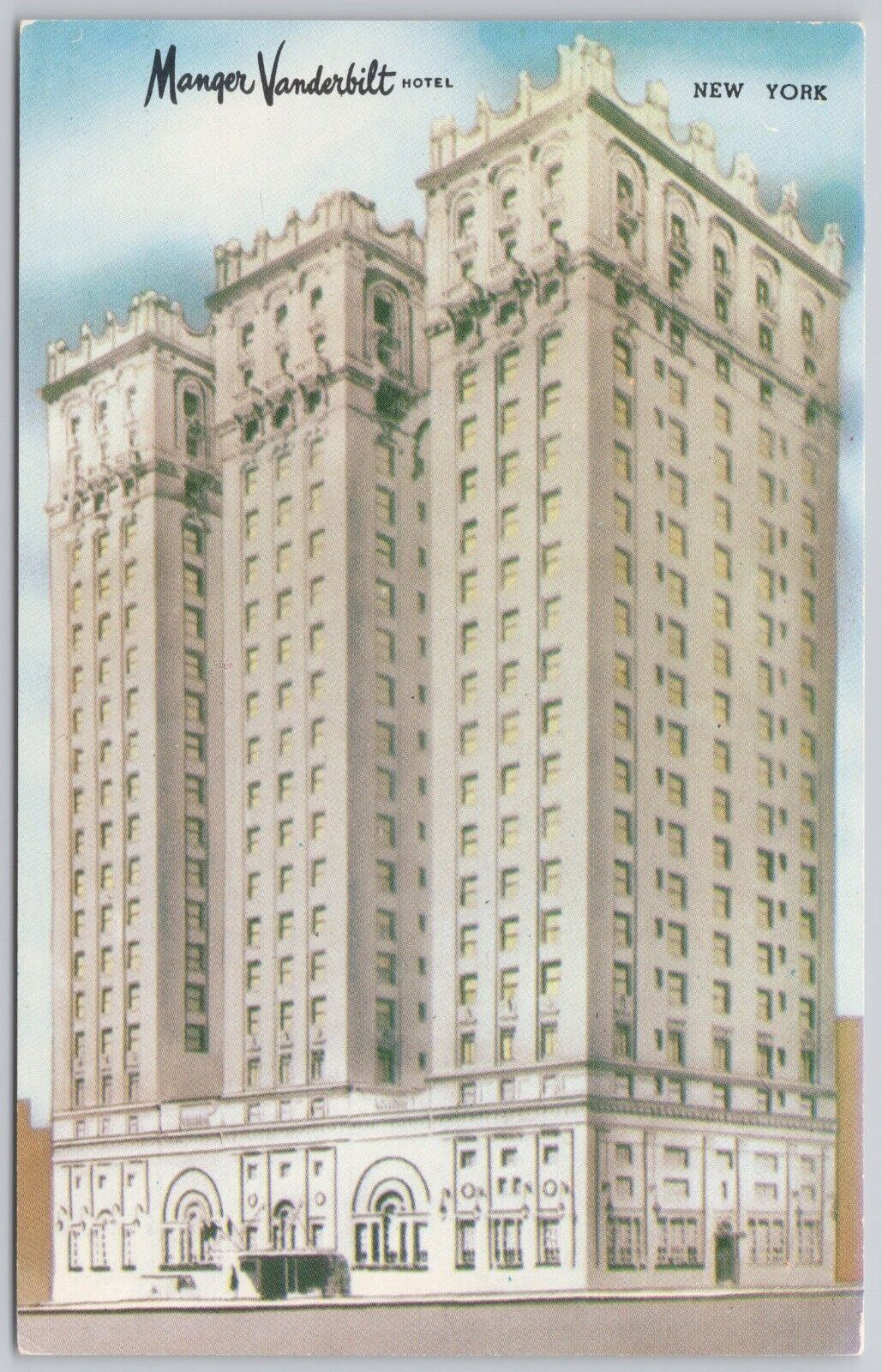 New York City Vintage Postcard Manger Vanderbilt Hotel