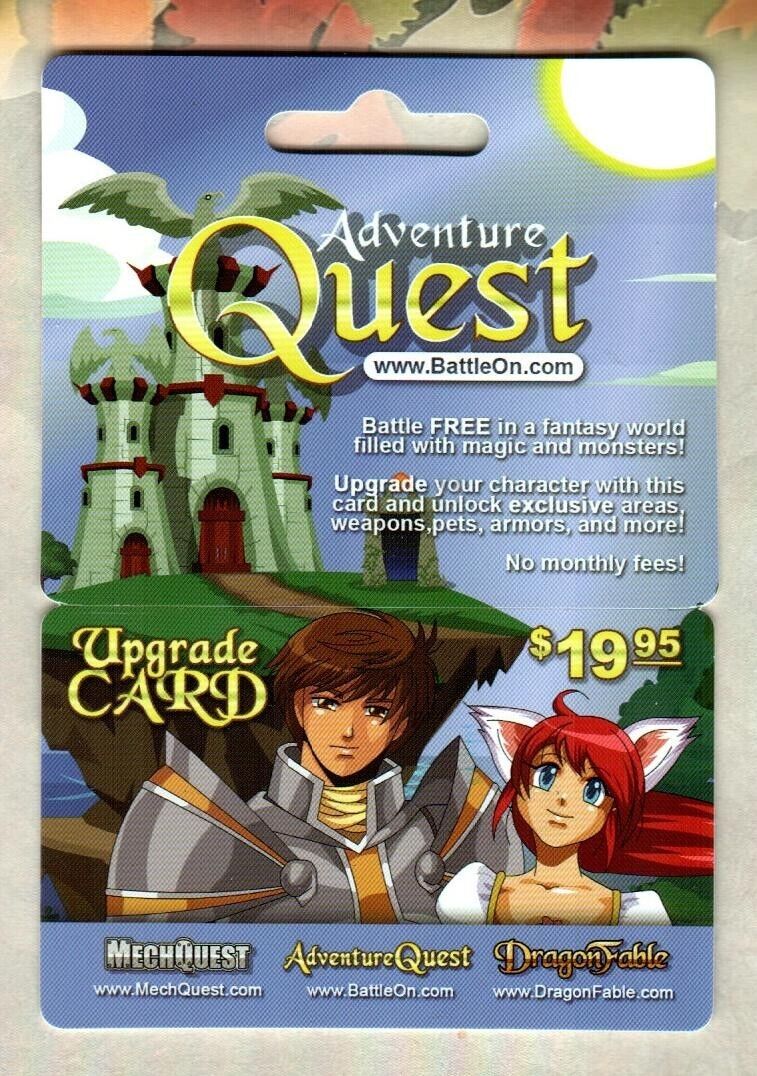 ADVENTURE QUEST Collectible ( 2007 ) Game Card ( $0 - Collectible Only )