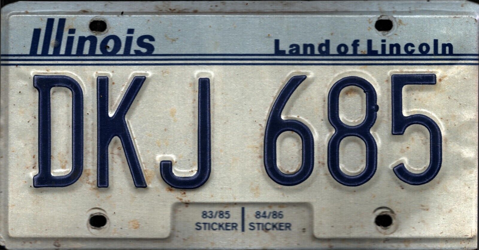 Vintage 1980s Illinois License Plate - Crafting Birthday MANCAVE Nostalgic