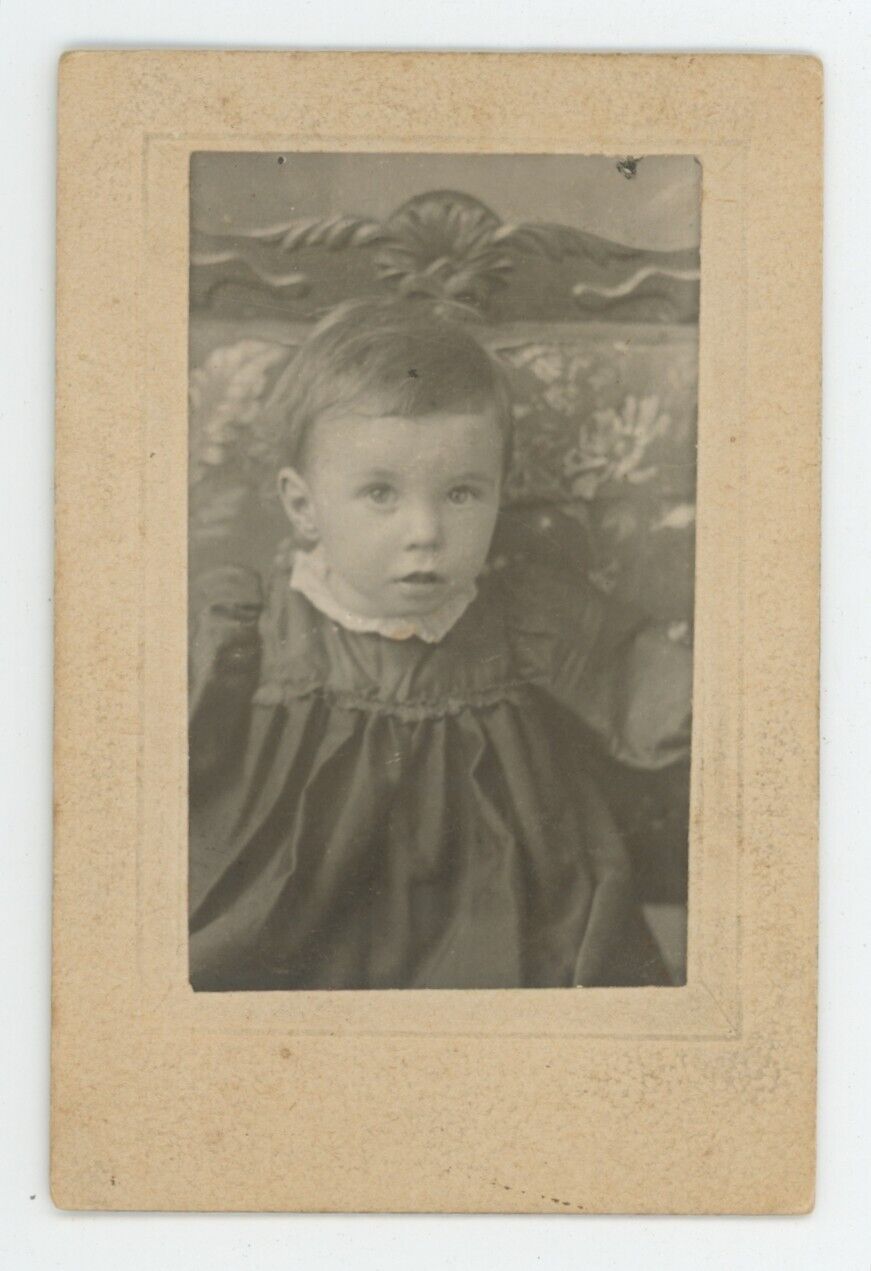 Antique ID'd CDV Circa 1900s Adorable Little Boy Named Kenneth Matthews