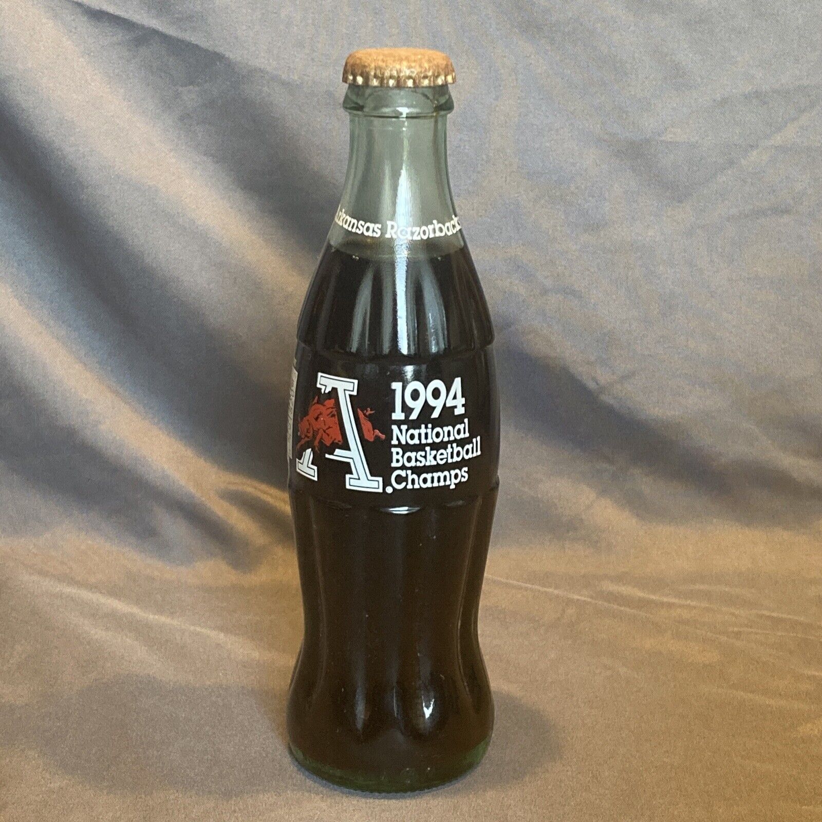 1994 Arkansas Razorback National Basketball Champs Coke Coca Cola Bottle