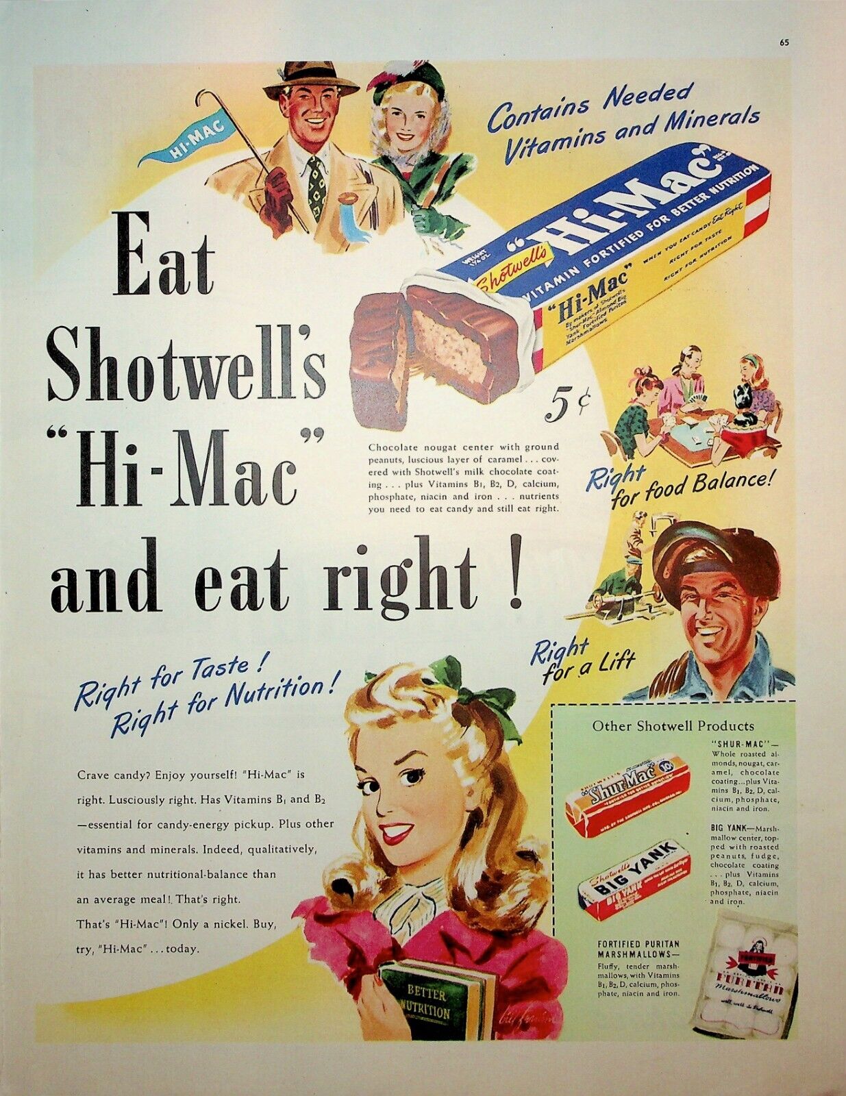 Original Hi-Mac Ad: Eat Shotwell\'s Hi-Mac and Eat Right