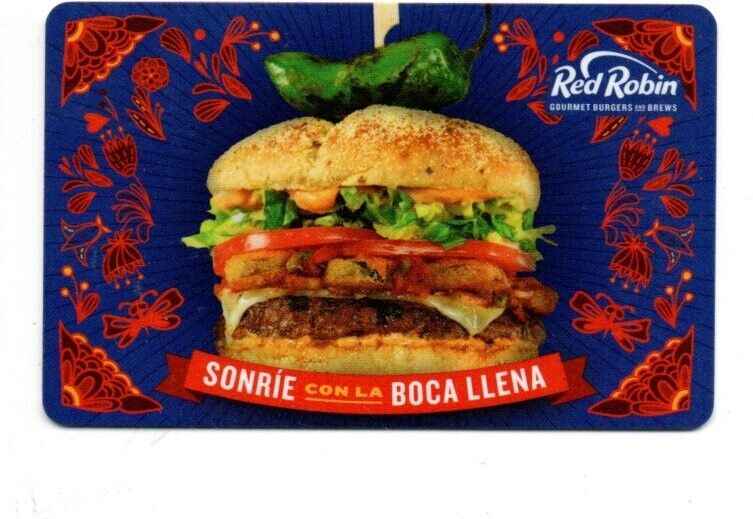 Red Robin Sonrie Con La Boca Llena Burger Spanish Gift Card No$Value Collectible