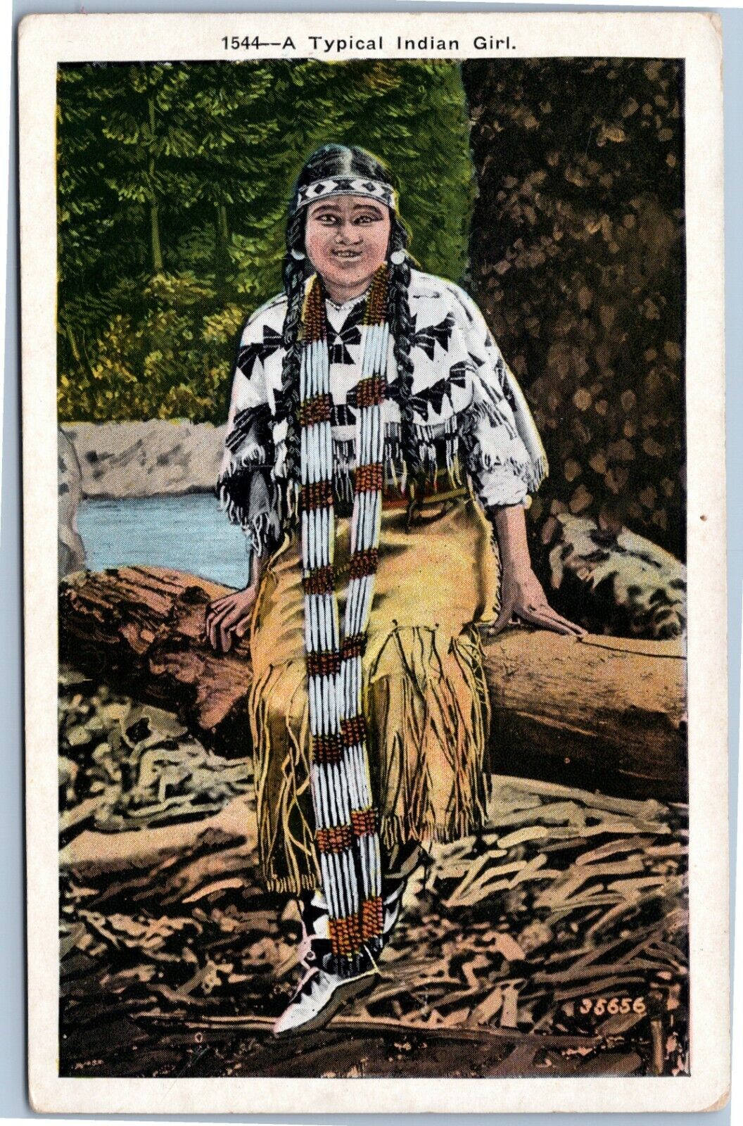 postcard A Typical Indian Girl  - Native American