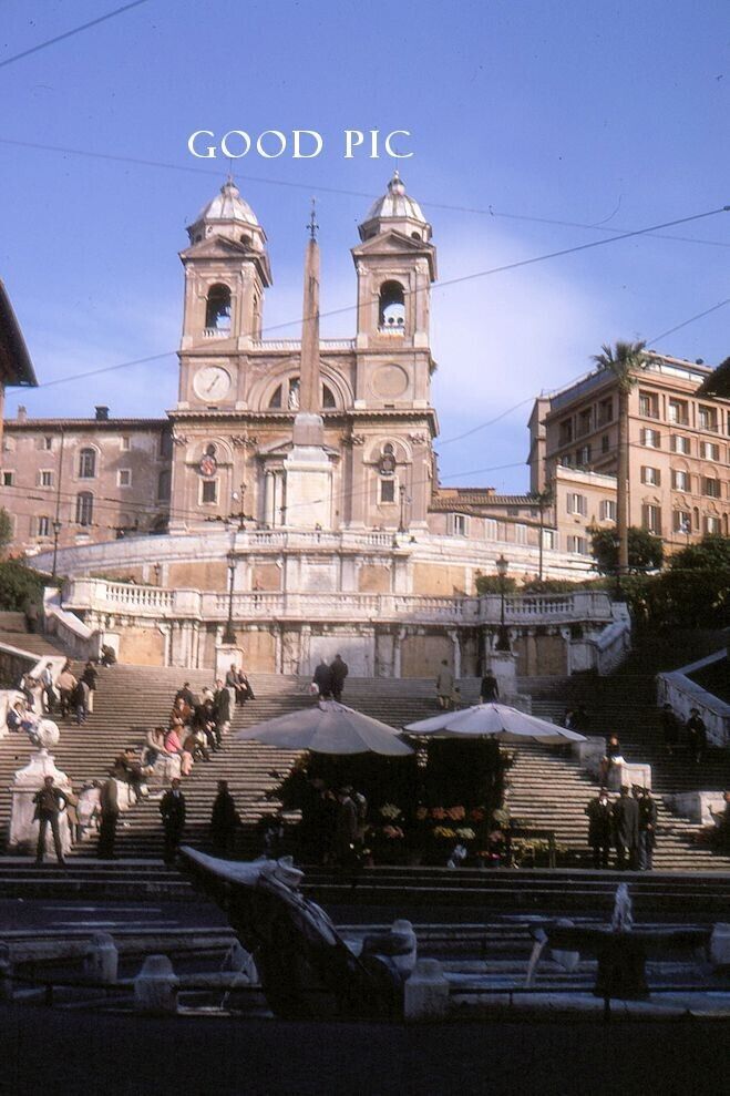 #J60- a Vintage 35mm Slide Photo-Spanish Steps in Rome - 1966