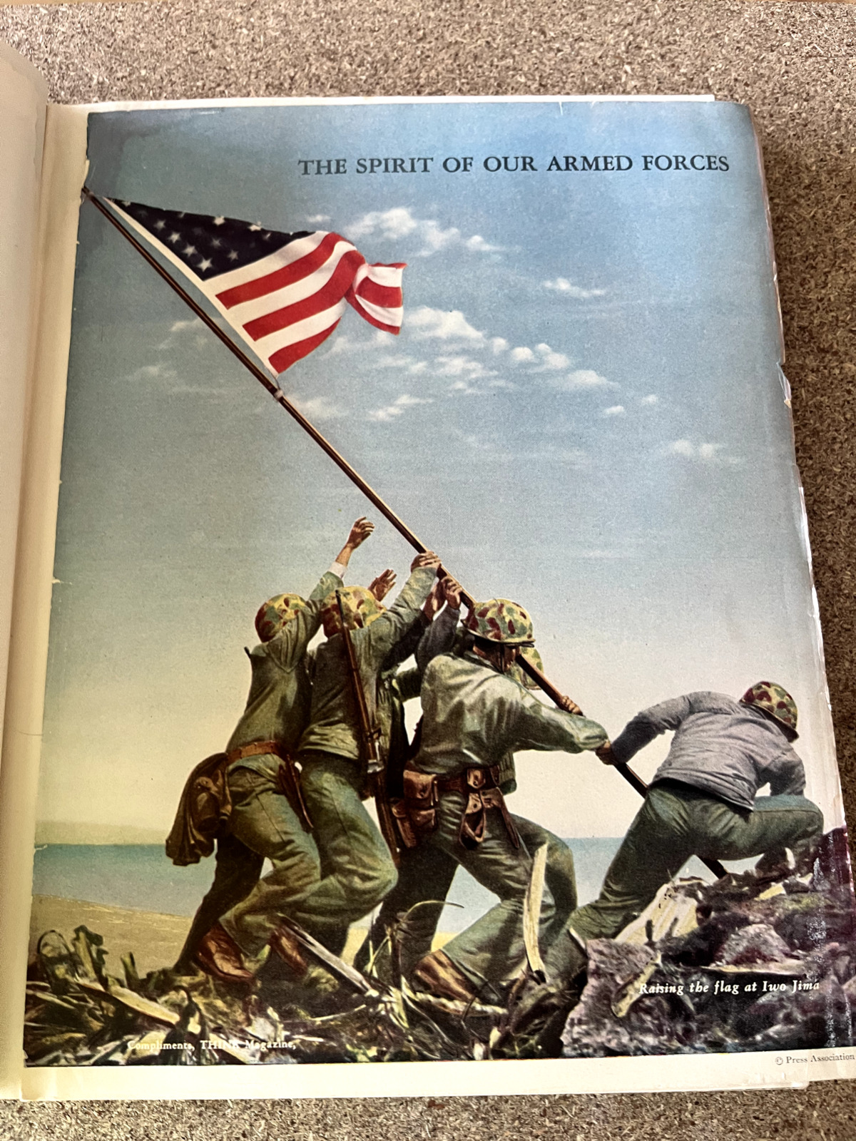 IBM\'s THINK MAGAZINE Diary of US Participation in WW2   Iwo Jima Marine Flag 