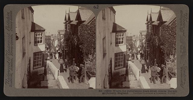 England Where the picturesque main street climbs the hill at Clove - Old Photo