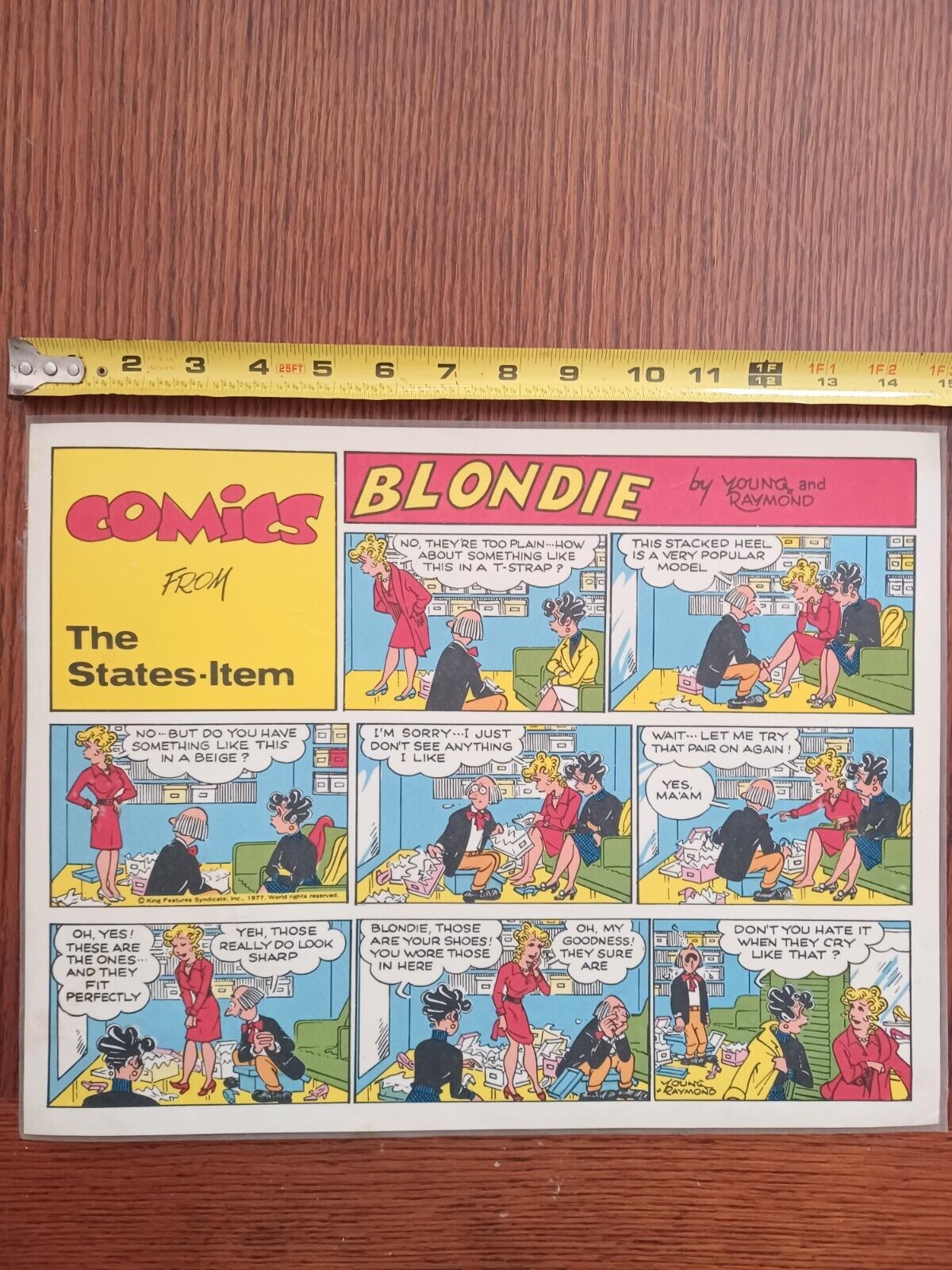 Comic Strip Placemats The States-Item New Orleans Blondie Snuffy Smith Hagar 