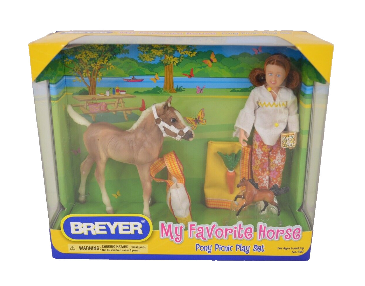 Breyer My Favorite Horse Pony Picnic Play Set 2010 Palomino Foal #1387