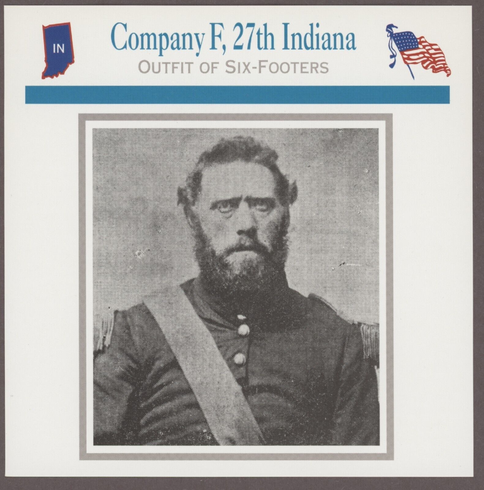 Company F, 27th Indiana  Atlas Civil War Card   Famous Units