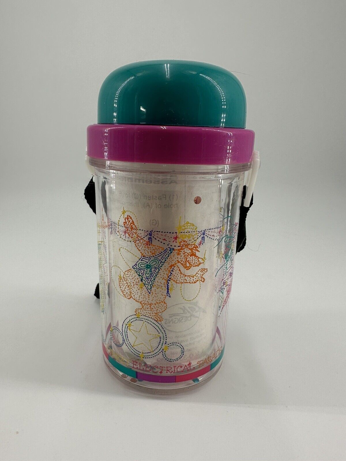 NEW Vintage Disneyland Main Street Electrical Parade Sippy Cup With Strap