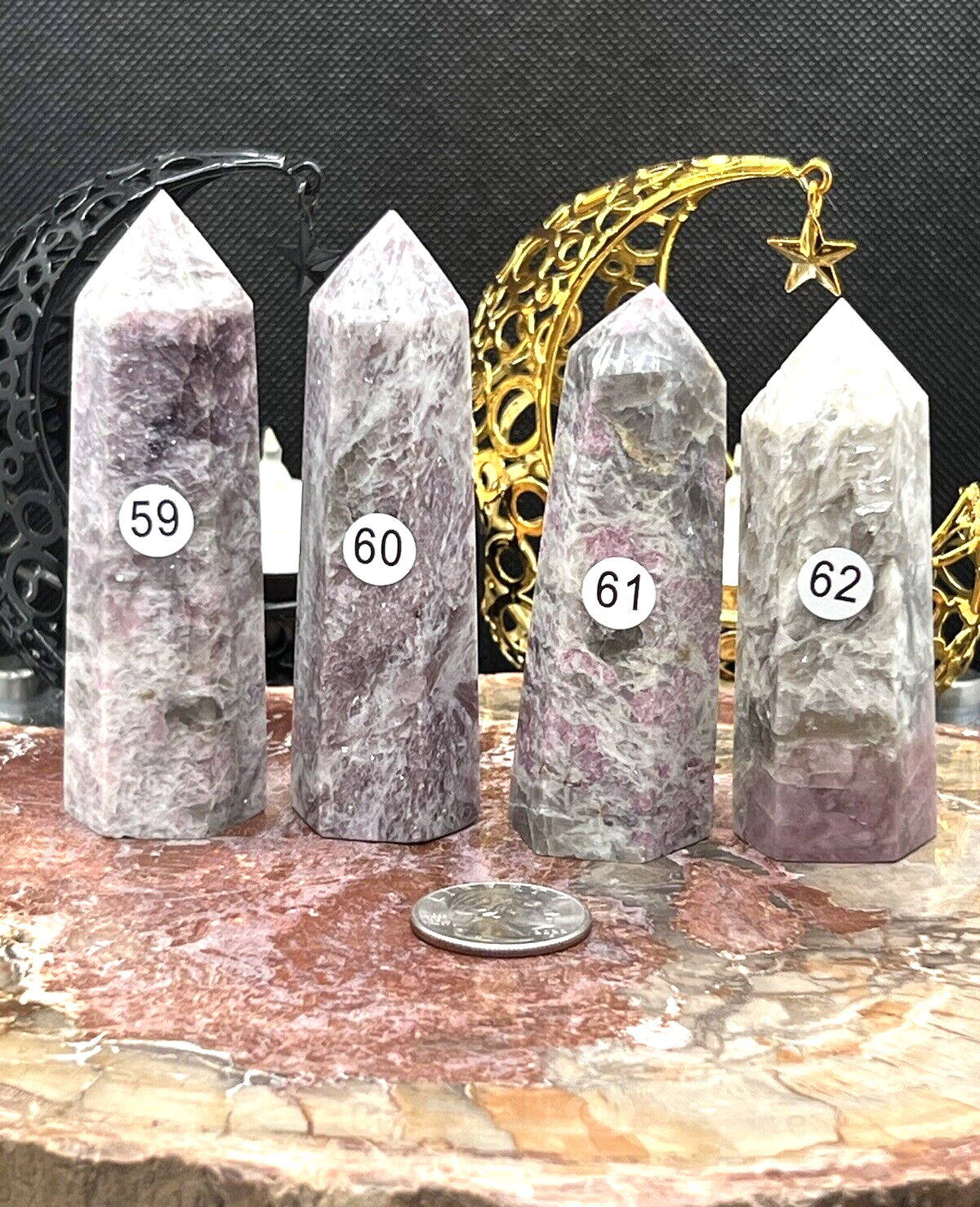 Natural Sparkly Pink Tourmaline Towers L@@K 