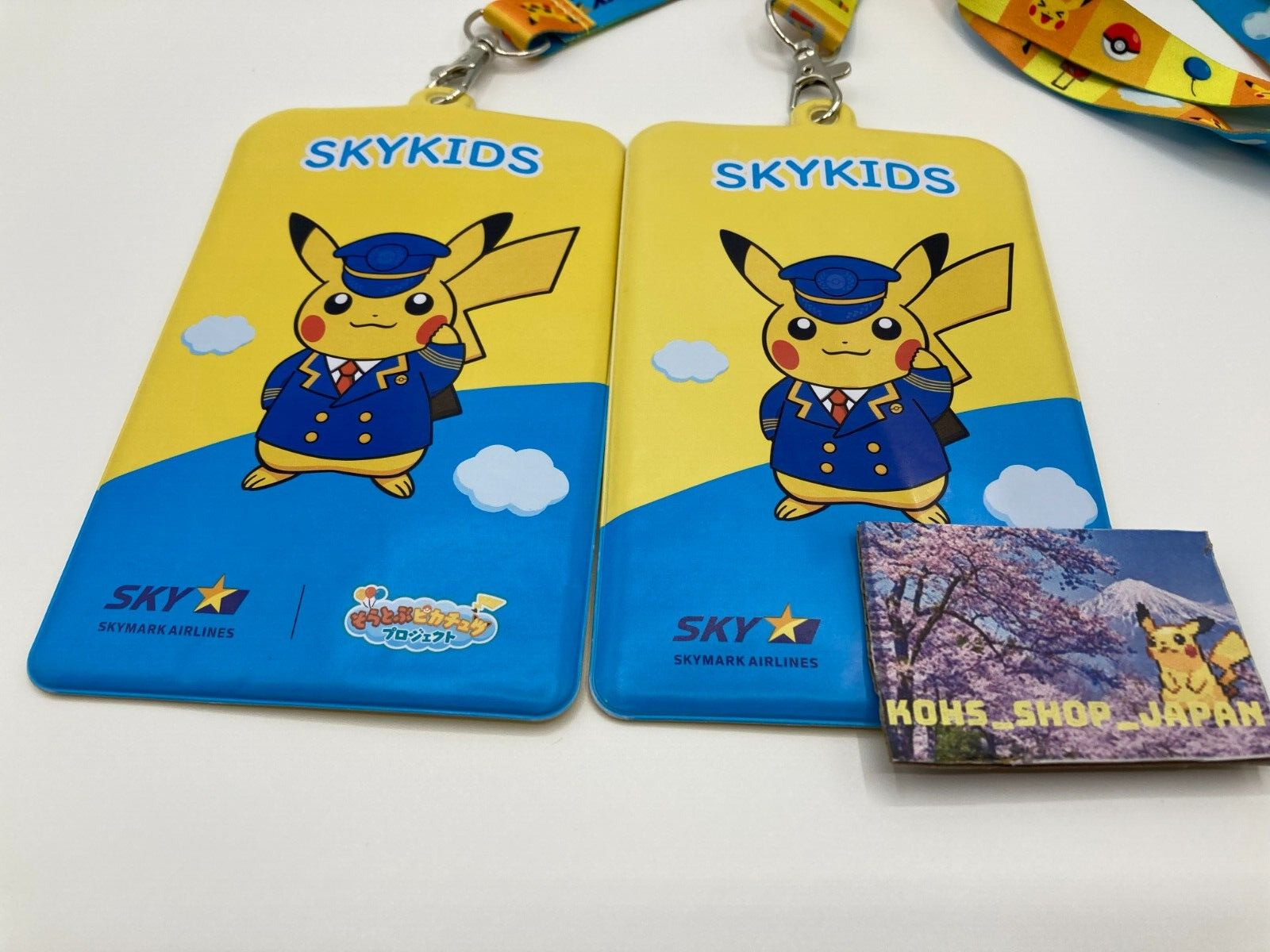 Pokemon Pikachu Card Case 2set Sky Kids Airplane limited to Japan Skymark Rare