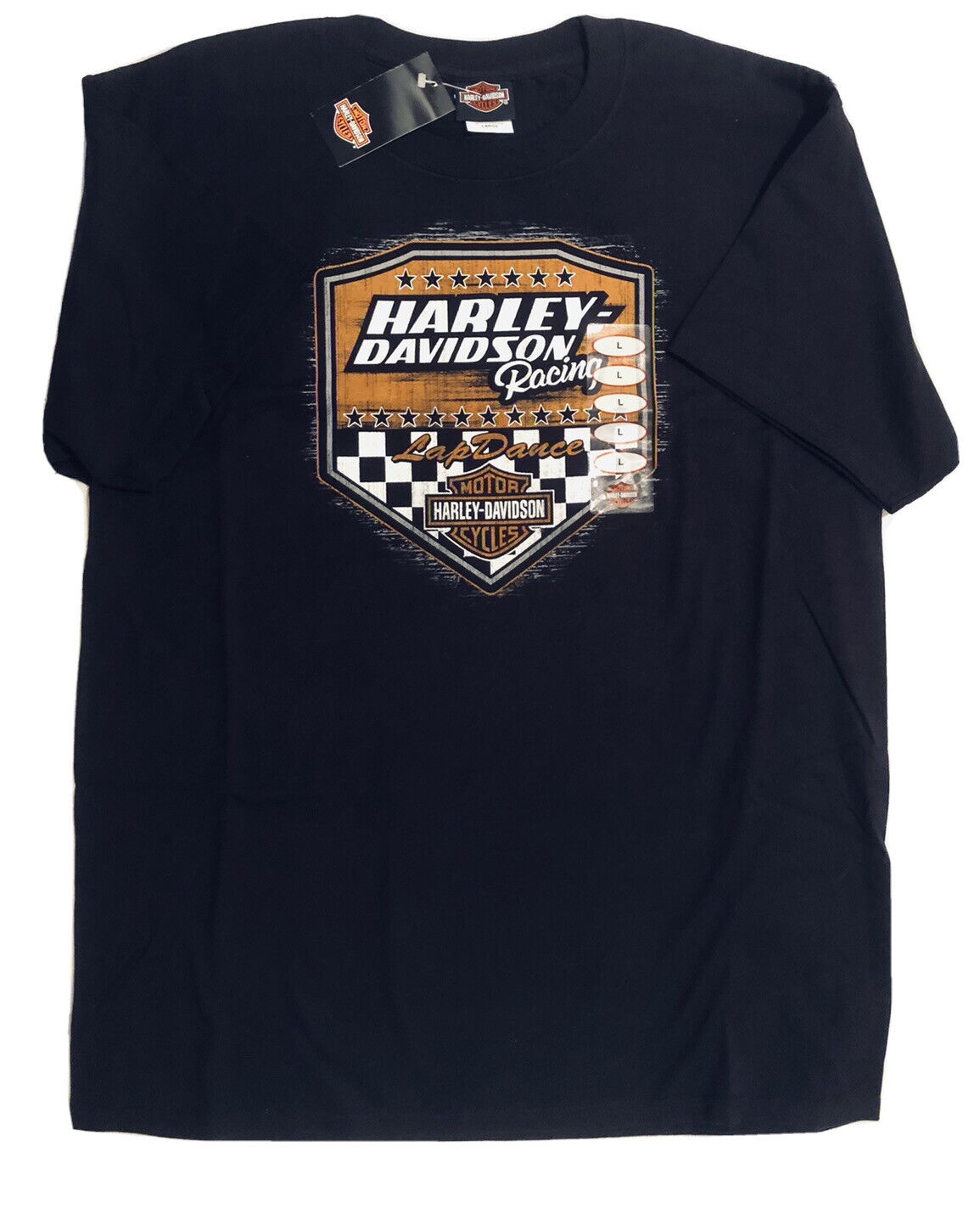 NWT HARLEY-DAVIDSON RACING Black S/Sl T-Shirt-El Paso TX-Size Large