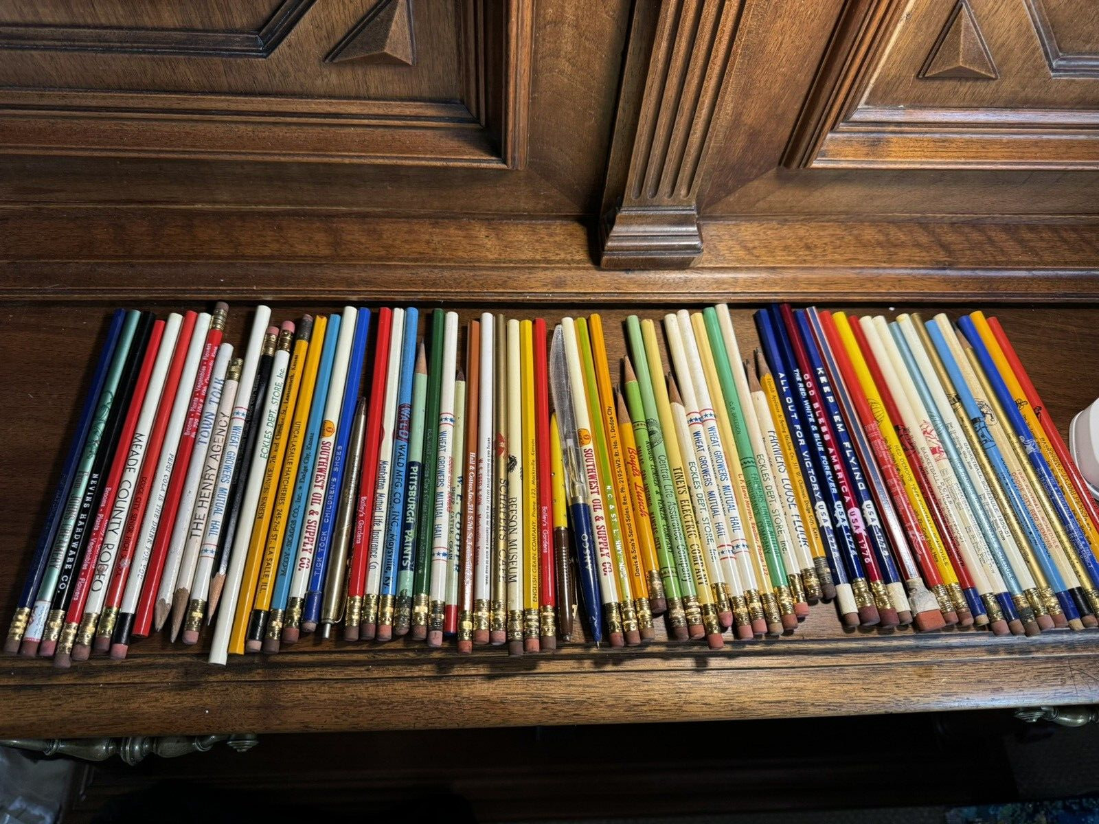 Large Lot of Vintage Advertising and Sports Pencils, Kansas and other states