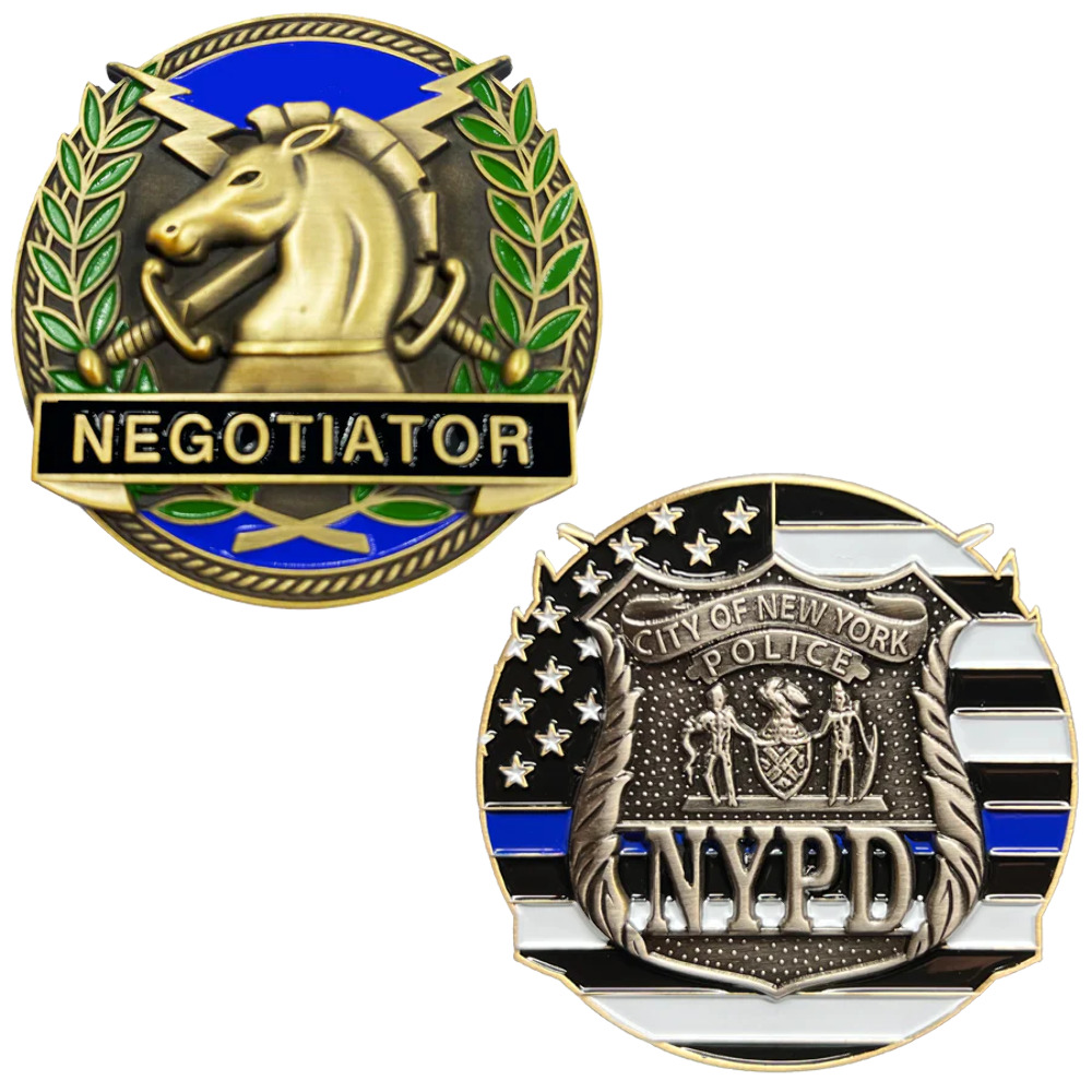 GL13-008 NYPD New York City Police Negotiator Challenge Coin Negotiator