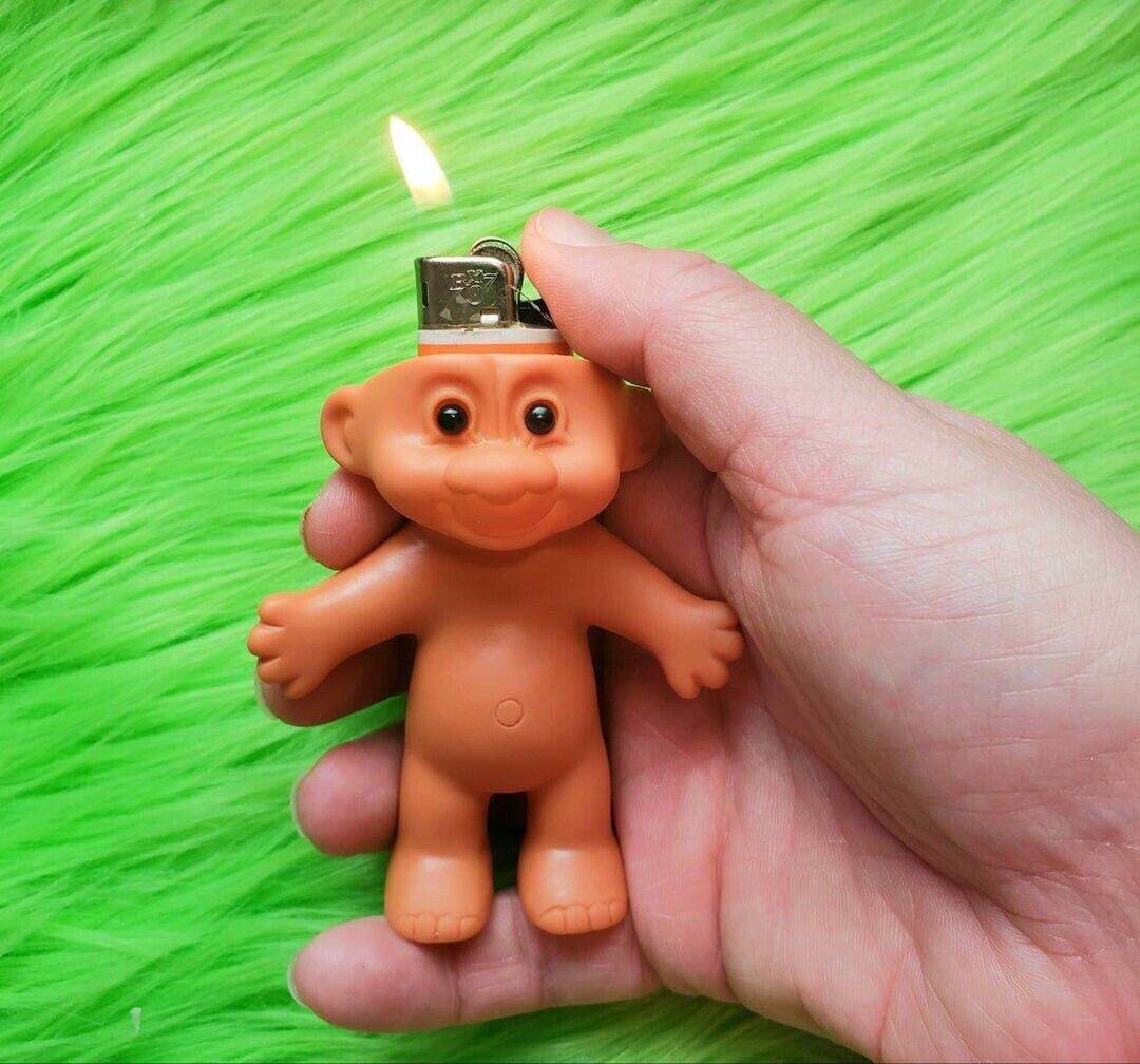 Troll doll/Figure/Toy Silicone Lighter Holder, Case,Sleeve,Cover. Cute & Funny