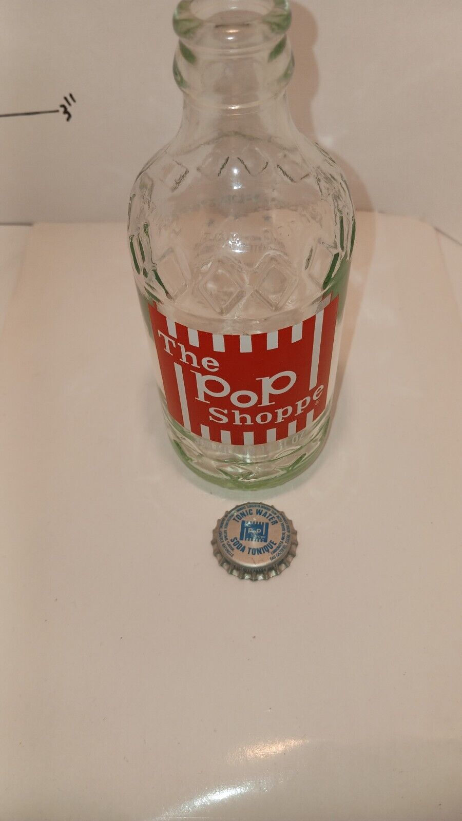 Tonic Water Bottle Cap + ACL Soda Bottle Vintage Pop Shoppe Beverages 