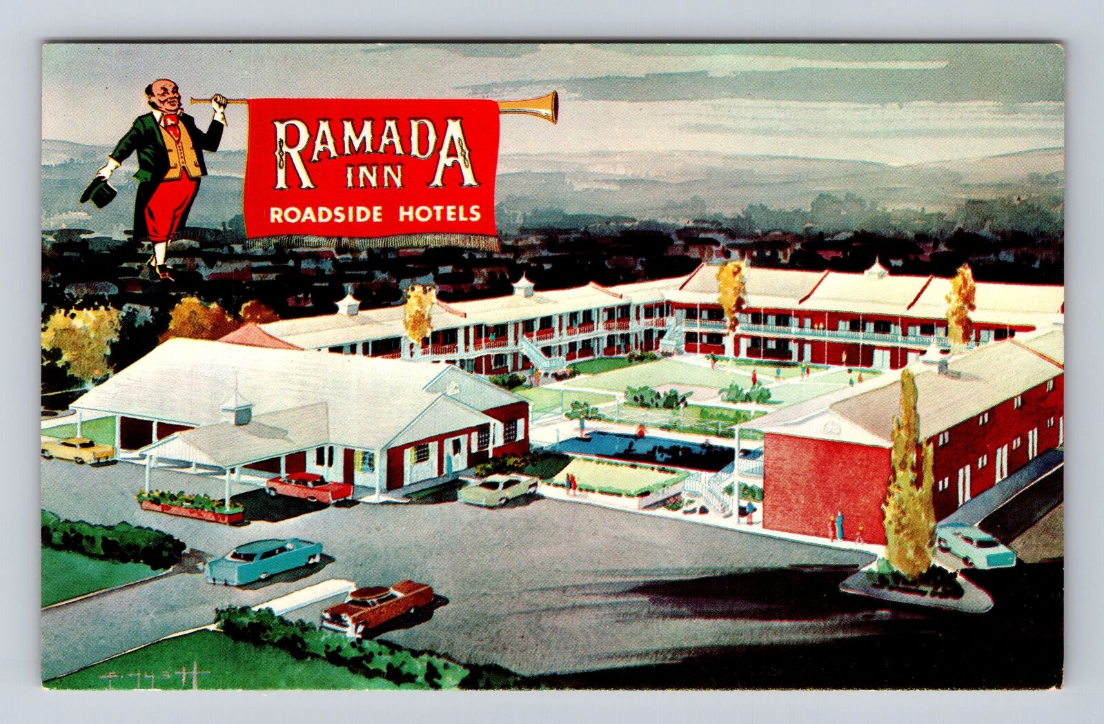 Springfield MO-Missouri, Ramada Inn, Advertising, Antique Vintage Postcard