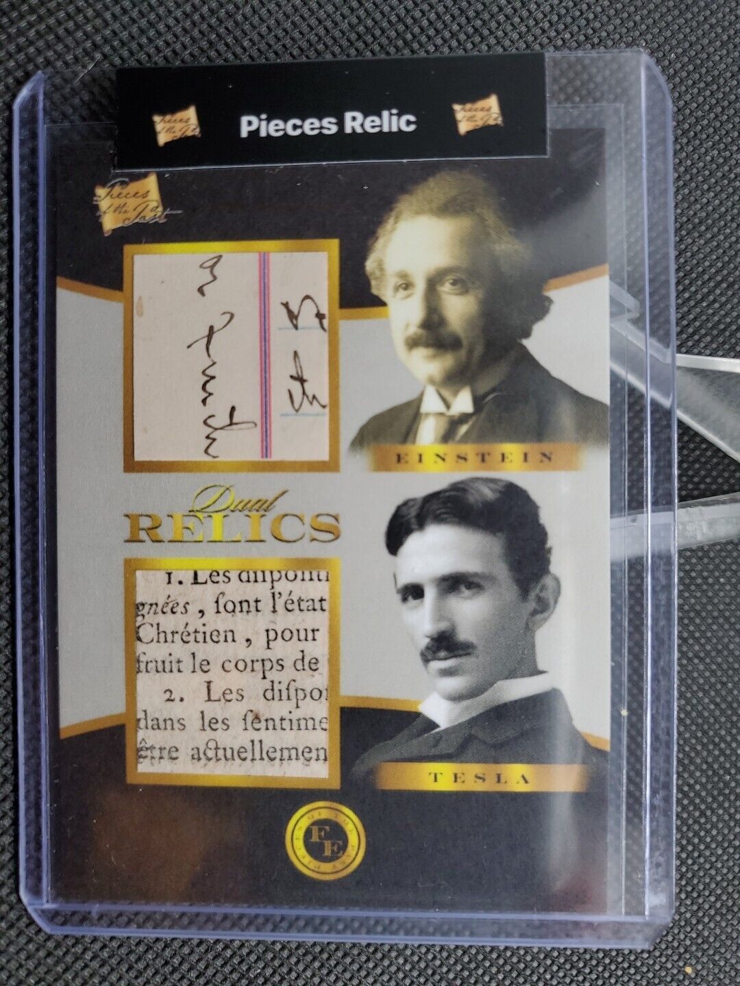 2023 Pieces of the Past Founders Einstein Tesla Dual Relic Handwritten    KF