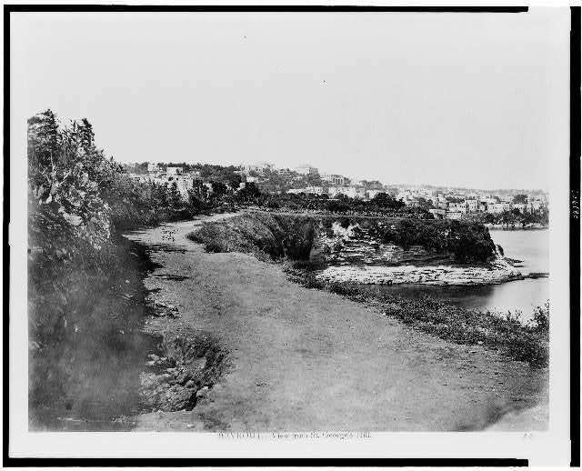Beyrout,View,Saint George\'s Hill,cities,buildings,Beirut,Lebanon,F Bonfils,1870