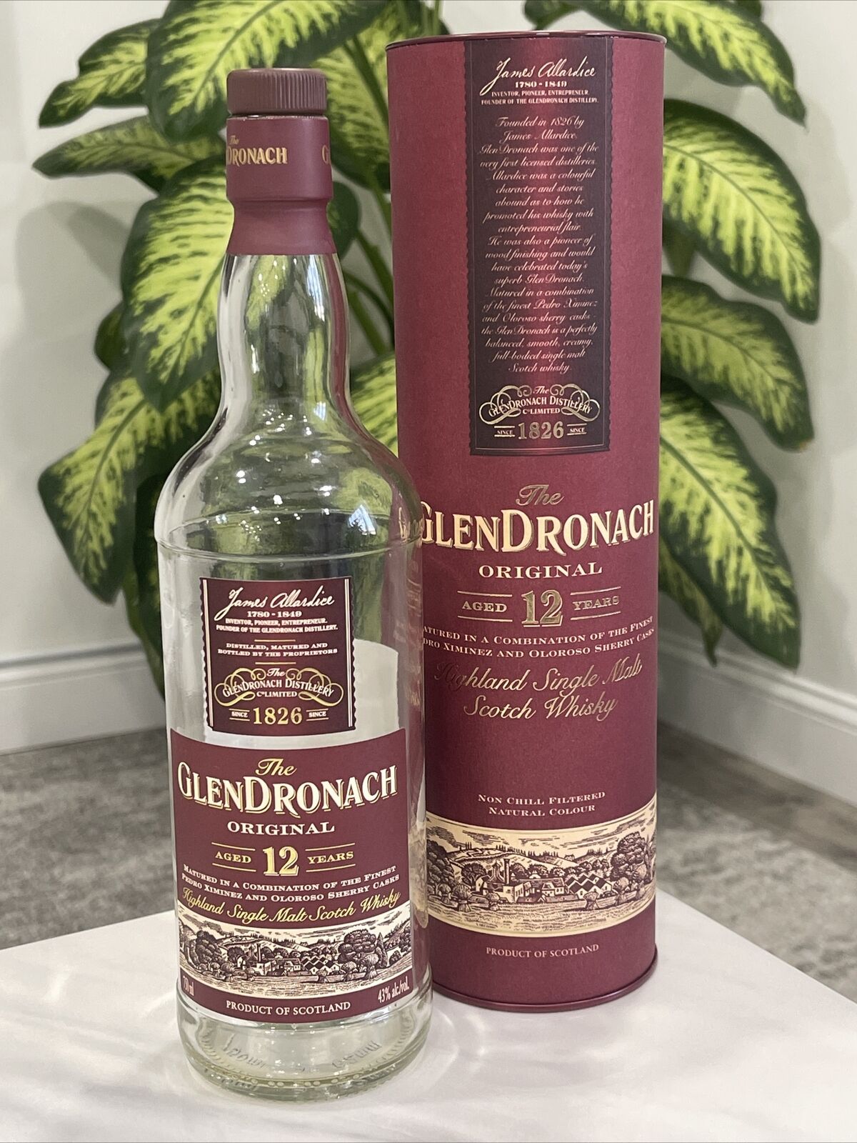 Glendronach 12 Years Old Single Malt Scotch Whiskey Cask Collection Bottle